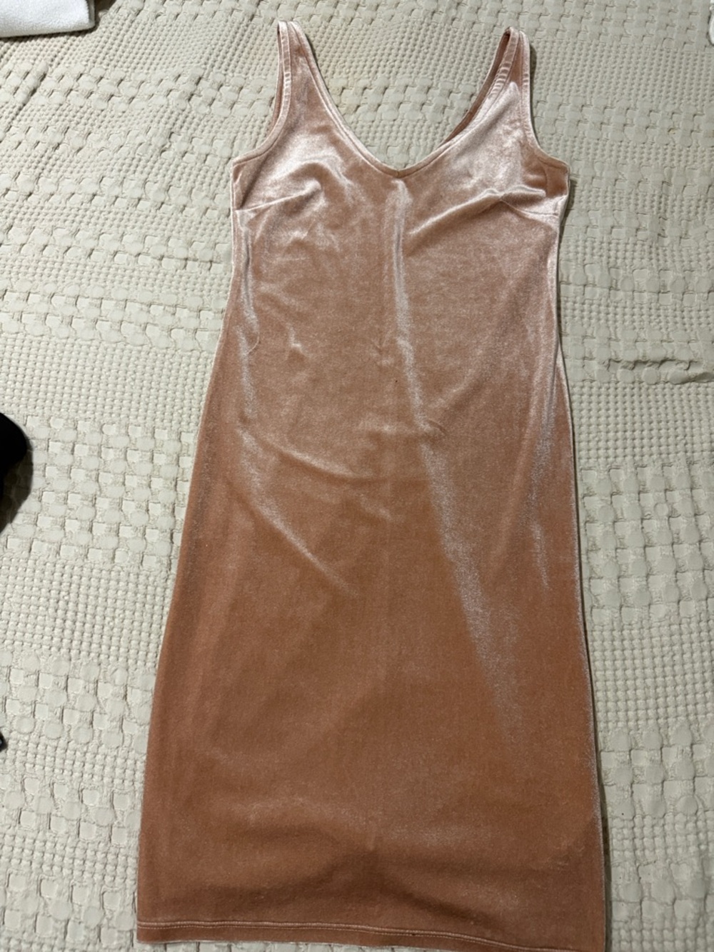 Forever 21 Blush Pink Velvet Midi Slip Dress